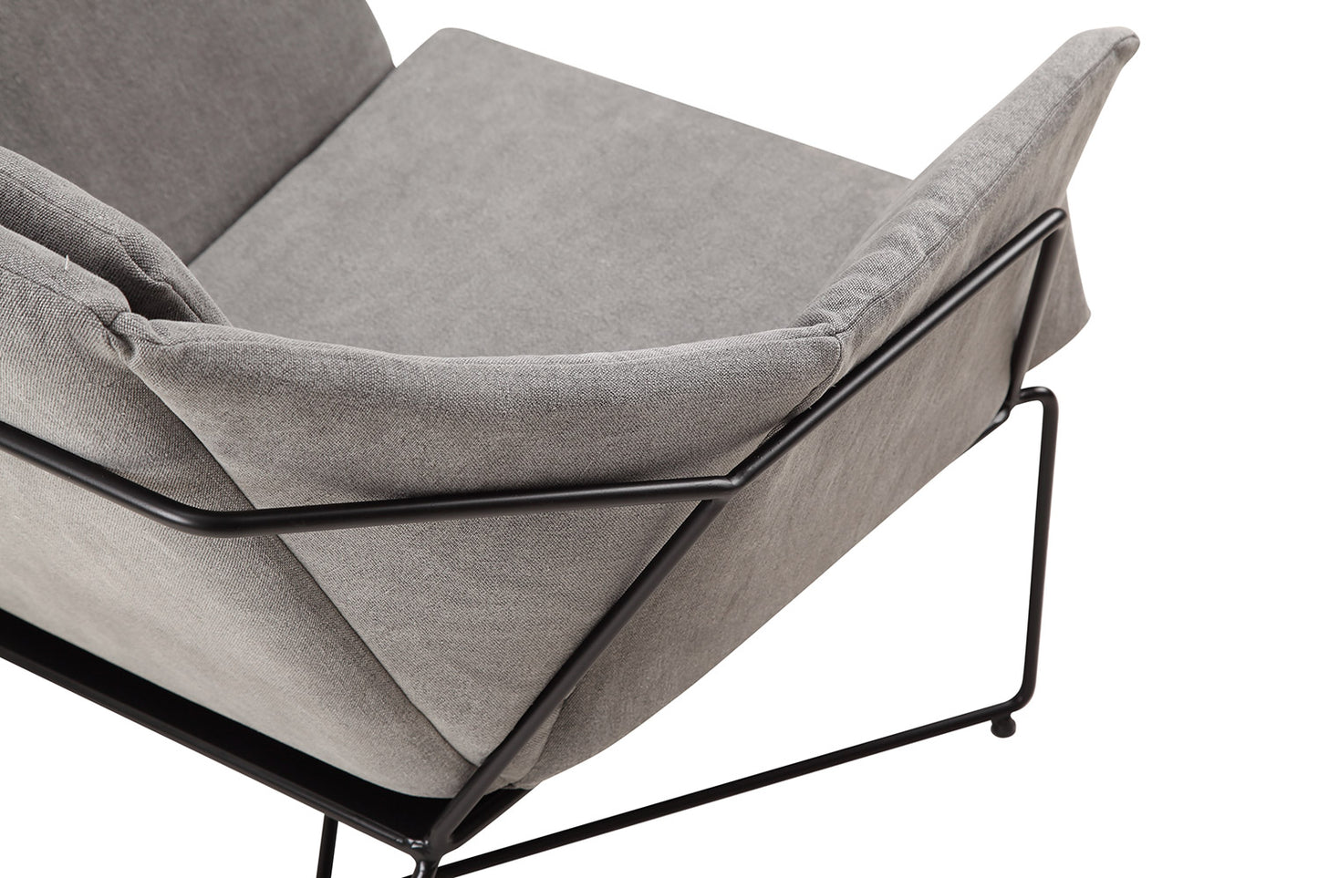 Chaise Scandinave Vellson Stockholm Tissu Gris