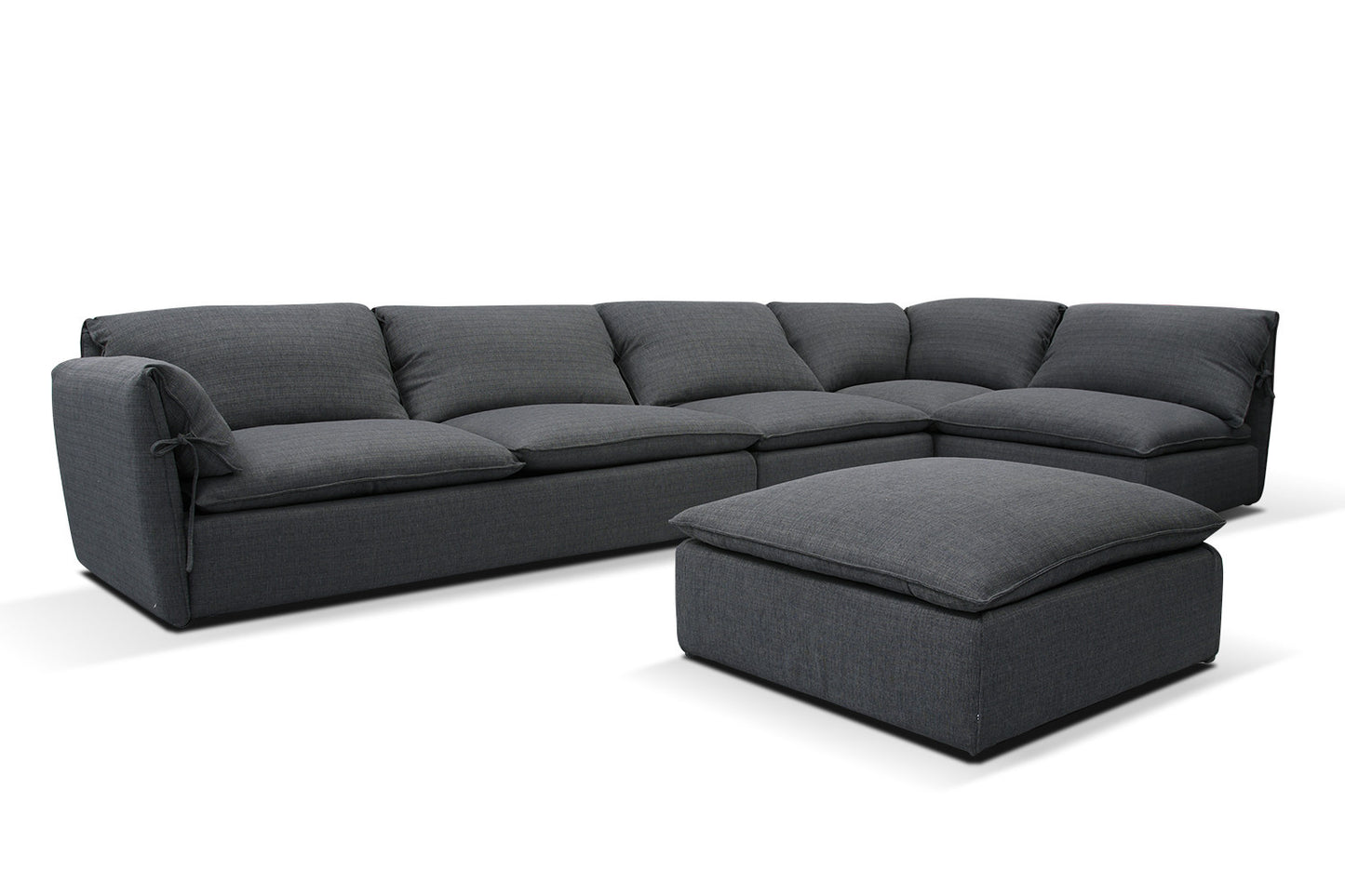 Canapé d'angle XXL Modulable Vellson Kantti Ardoise