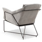 Chaise Scandinave Vellson Stockholm Tissu Gris