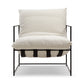 Chaise Vellson Malmö Tissu Blanc