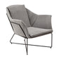 Chaise Scandinave Vellson Stockholm Tissu Gris