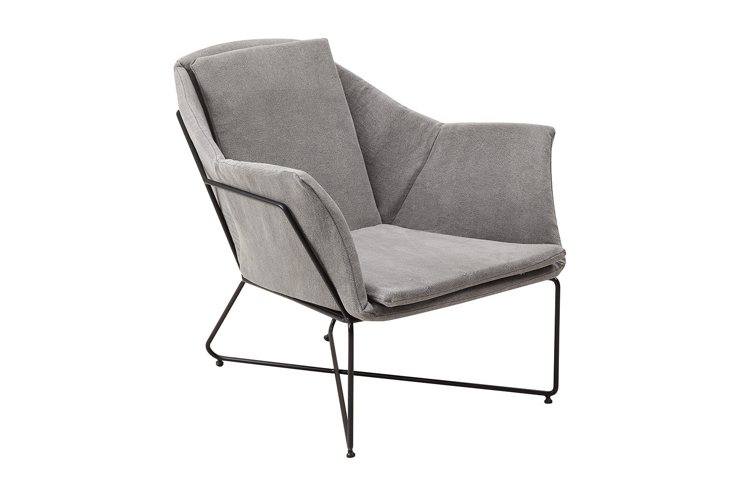 Chaise Scandinave Vellson Stockholm Tissu Gris
