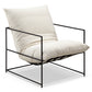 Chaise Vellson Malmö Tissu Blanc