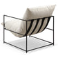 Chaise Vellson Malmö Tissu Blanc