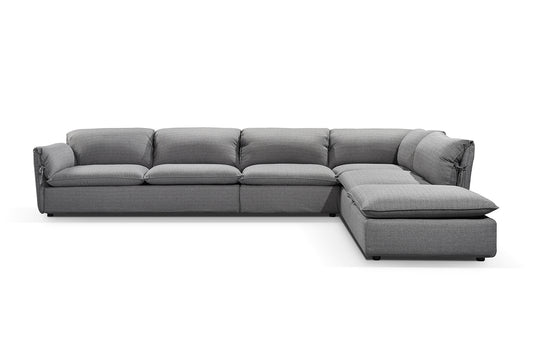 Canapé d'angle XXL Modulable Vellson Kantti Gris