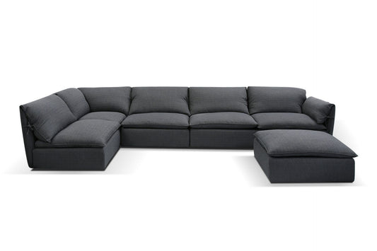 Canapé d'angle XXL Modulable Vellson Kantti Ardoise