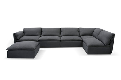Canapé d'angle XXL Modulable Vellson Kantti Ardoise
